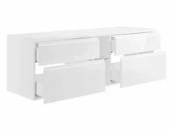 Vente-unique Mueble de lavabo suspendido, , 150 x 46 cm, MAGDALENA Blanco Outlet