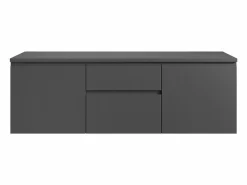 Vente-unique Mueble De Lavabo|Mueble de lavabo suspendido en antracita, An. 150 x Al. 46 x Pr. 50 cm, JIMENA II
