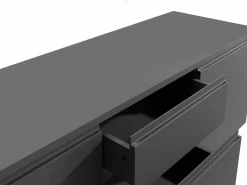 Vente-unique Mueble De Lavabo|Mueble de lavabo suspendido en antracita, An. 150 x Al. 46 x Pr. 50 cm, JIMENA II