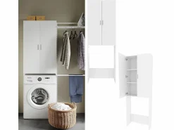Vicco Mueble de lavadora 64x26x190 martha Blanco Best