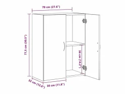 Mueble de oficina con estante, roble artesanal, 60 x 32 x 77,5^ Outlet