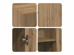 Mueble de oficina con estante, roble artesanal, 60 x 32 x 77,5^ Outlet