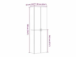 Armario Oficina|Mueble de oficina con estante 2 piezas Roble 60 x 32 x 190