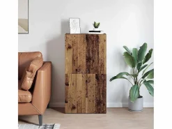 Armario Oficina|Mueble de oficina con estante de madera antigua 60 x 32 x 115 cm