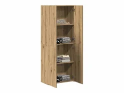 Armario Oficina|Mueble de oficina de 2 piezas, roble artesanal, 60 x 32 x 153 cm