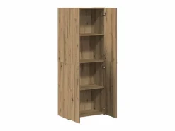 Armario Oficina|Mueble de oficina de 2 piezas, roble artesanal, 60 x 32 x 153 cm