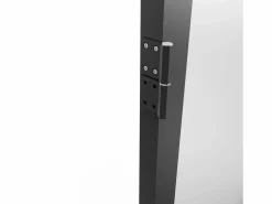 Vente-unique Puerta Con Marco|Mueble de puerta reversible de aluminio y cristal esmerilado - Al. 204 x An. 73 cm - LOXTON