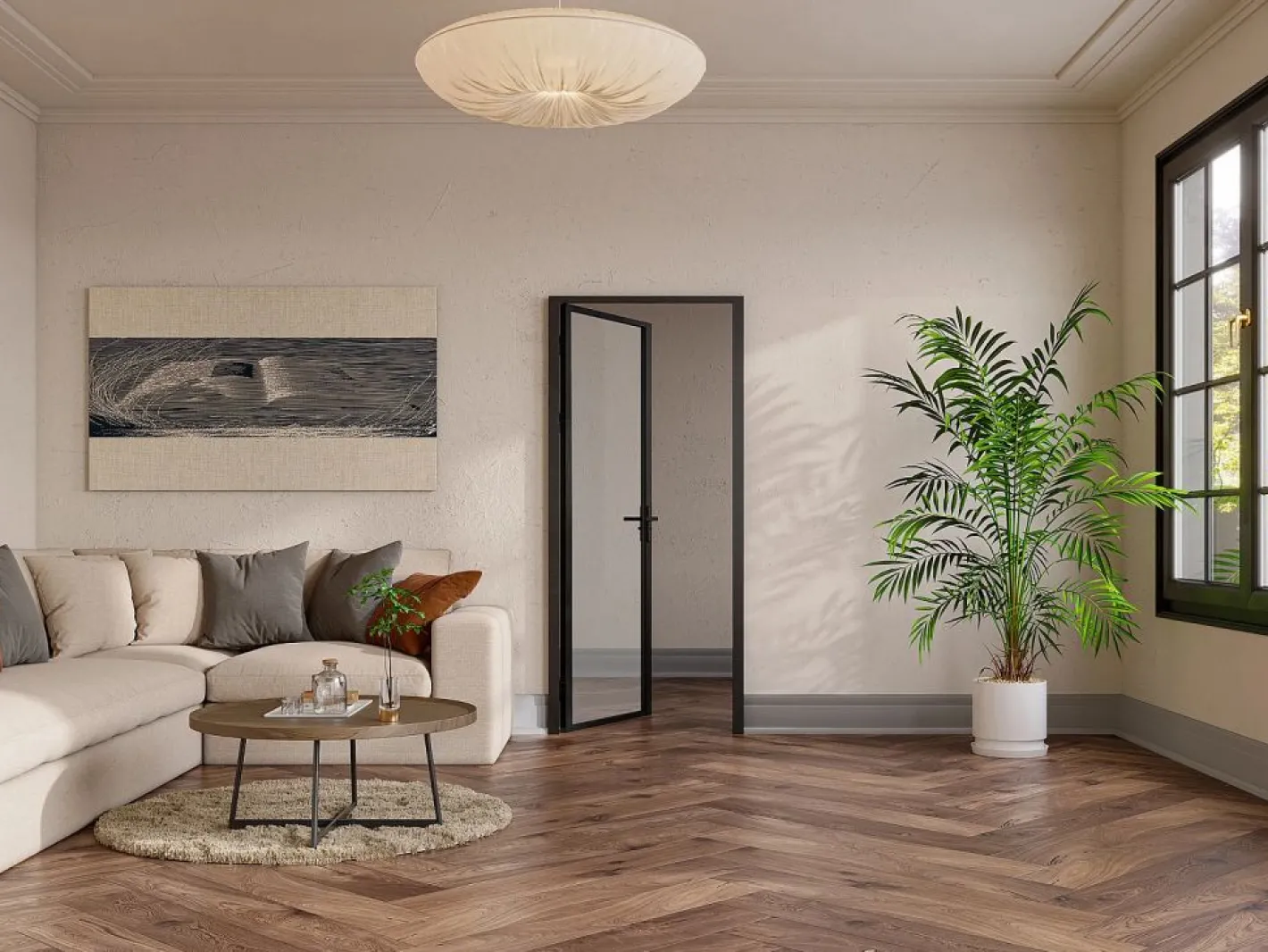 Vente-unique Puerta Con Marco|Mueble de puerta reversible de aluminio y cristal templado transparente - Al 204 x An 83 cm - LOXTON