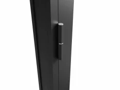 Vente-unique Puerta Con Marco|Mueble de puerta reversible de aluminio y cristal templado transparente - Al 204 x An 83 cm - LOXTON