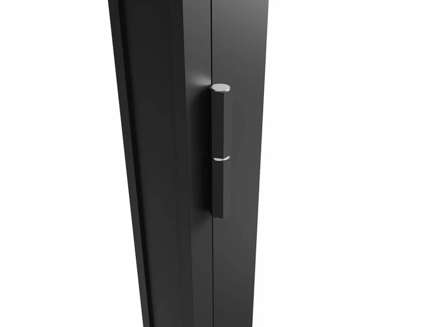 Vente-unique Puerta Con Marco|Mueble de puerta reversible de aluminio y cristal templado transparente - Al 204 x An 83 cm - LOXTON