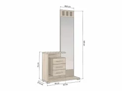 duehome Armario De Entrada|Mueble de recibidor Prisma Cambria