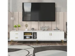 ModernLuxe Mueble de televisión escandinavo contemporáneo de 180 cm para TV de 75