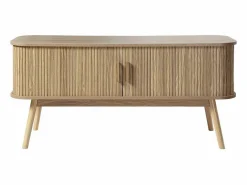 Calicosy Mueble de TV 2 Puertas Corredizas L119 cm - ERNEST Color natural claro New