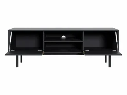 Vente-unique Mueble de TV con 2 puertas y 2 estantes - - DABRIANA Negro Outlet