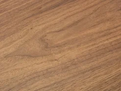 Mueble de TV con 2 puertas y 2 estantes abiertos, chapa de nogal - Natural oscuro y dorado - PARIOMA^Vente-unique Clearance