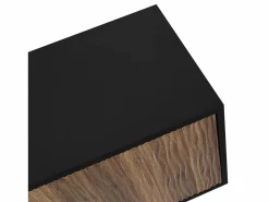 Hauss Spole Mueble de TV con 2 puertas y 3 cajones, diseño ondulado, y natural Negro Outlet