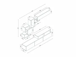 Mueble de TV con almacenaje - Natural claro y blanco - TALOLI II^Vente-unique New