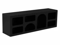 Vente-unique Mueble de TV de diseño con 7 estantes - Color: - LUELA Negro Outlet