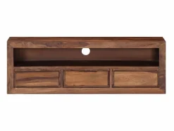 Mueble de TV de madera maciza de Sheesham 120x30x40 cm ES15736^ Clearance