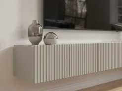 Vente-unique Mueble de TV flotante con 3 puertas - - DANTAY de Pascal Morabito Beige Best