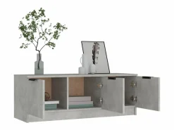 Mueble de TV madera contrachapada hormigón 102x35x36,5 cm^Clicnbuy Outlet
