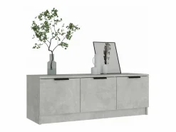 Mueble de TV madera contrachapada hormigón 102x35x36,5 cm^Clicnbuy Outlet