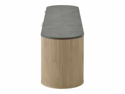 ModernLuxe Mueble de TV moderno aspecto madera - 172x38x45,5 cm - 2 puertas y 2 cajones - Tablero efecto mármol - MDF - Natural Color natural claro Best