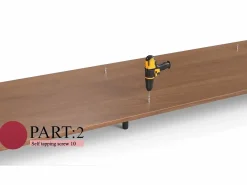 Mueble de TV moderno de 75", con gran espacio de almacenamiento, consola multimedia de 240 cm, para salón y dormitorio, color nogal^ Clearance