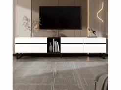 Mueble de TV moderno 180x38x45 cm - 3 puertas - con estantes abiertos -^ModernLuxe New