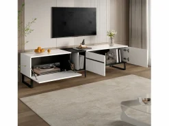 Mueble de TV moderno 180x38x45 cm - 3 puertas - con estantes abiertos -^ModernLuxe New