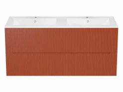 Mueble de un solo lavabo suspendido rayada, L120 cm, PAVANI^Vente-unique Discount