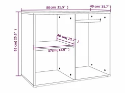 Mueble de vestidor madera de ingeniería 80x40x65 cm^vidaxl