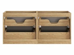 Petits-Meubles Mueble De Baño Con Doble Lavabo|Mueble doble lavabo 120cm 4 cajones Elora y madera