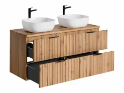 Petits-Meubles Mueble doble lavabo 120cm Adriel Madera Color natural claro New