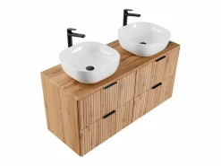 Petits-Meubles Mueble doble lavabo 120cm Adriel Madera Color natural claro New