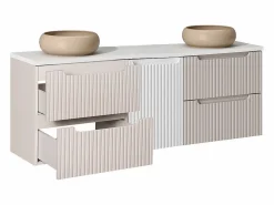 Petits-Meubles Mueble doble lavabo 160cm cesto Riva Cachemira y Blanco Beige Outlet