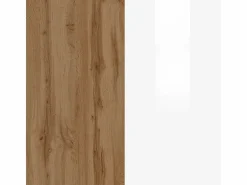 Mueble estantería de cocina Sole con 3 estantes brillo y roble 90x90x25 cm Blanco New
