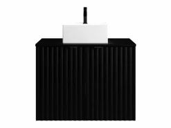 Mueble flotante de baño rayado con lavabo sobre encimera, L80 cm, ZILGA^Vente-unique Hot