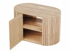 Vente-unique Mueble De Lavabo|Mueble flotante de lavabo en teca - 90 cm - TOWARI