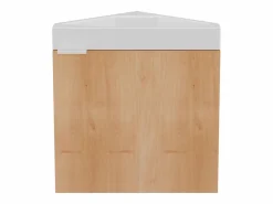 Vente-unique Mueble De Aseo|Mueble flotante esquinero con lavabo en con lavabo L56 x A50 x P39 cm, MANODO