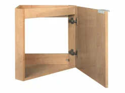 Vente-unique Mueble De Aseo|Mueble flotante esquinero con lavabo en con lavabo L56 x A50 x P39 cm, MANODO