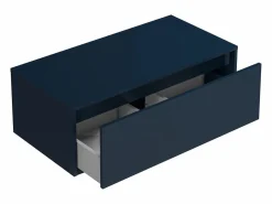 Mueble flotante para lavabo en color azul, L94 cm, TEANA^Vente-unique