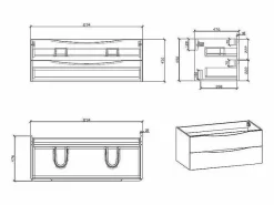 Mueble Lavabo + Lavabo Doble 120 cm MONTADO - PIACENZA^STANO Hot
