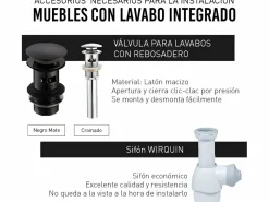 STANO Mueble Lavabo + Lavabo Doble 120 cm MONTADO - Roble Claro PIACENZA Color natural claro Online