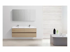 STANO Mueble lavabo + lavabo 144cm MONTADO SIENA Roble Claro Color natural claro Sale