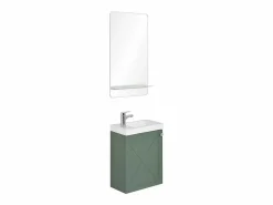 Mueble lavabo AVA + espejo + grifería^ Hot