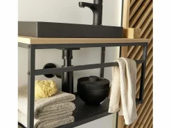 Mueble De Aseo|Mueble lavabo grande WILO con lavabo de resina de 60 cm