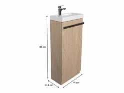 Mueble lavabo JOHANN roble de pie^ Hot