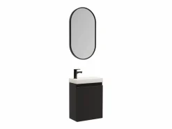 Mueble De Aseo|Mueble lavabo LISA + espejo ovalado