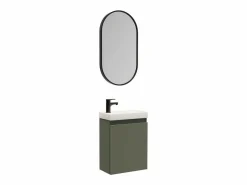 Mueble De Aseo|Mueble lavabo LISA + espejo ovalado